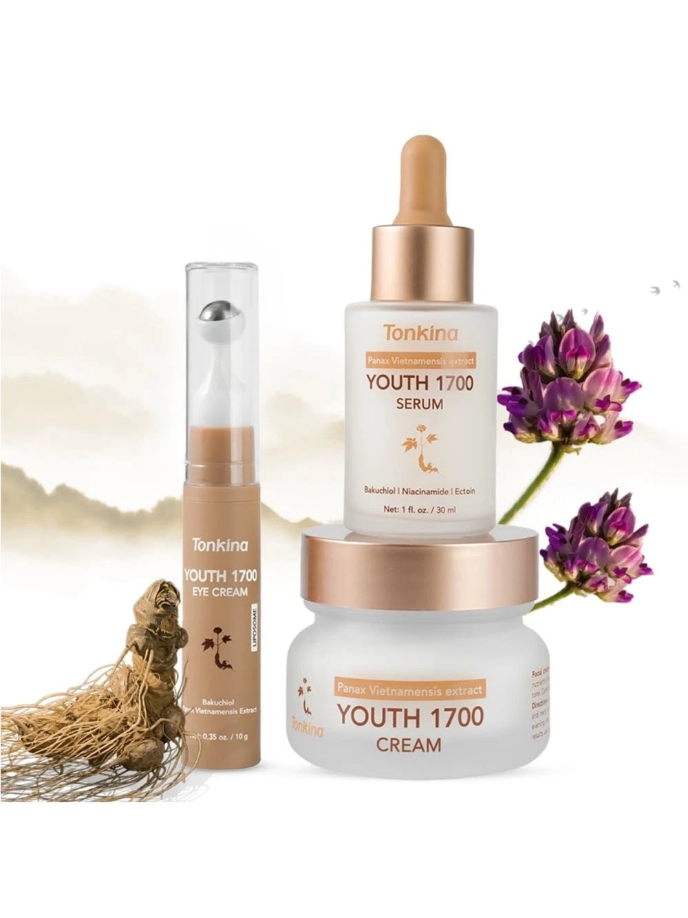 Youth 1700 Serum, Cream & Eye Cream Set – Cream/Gold